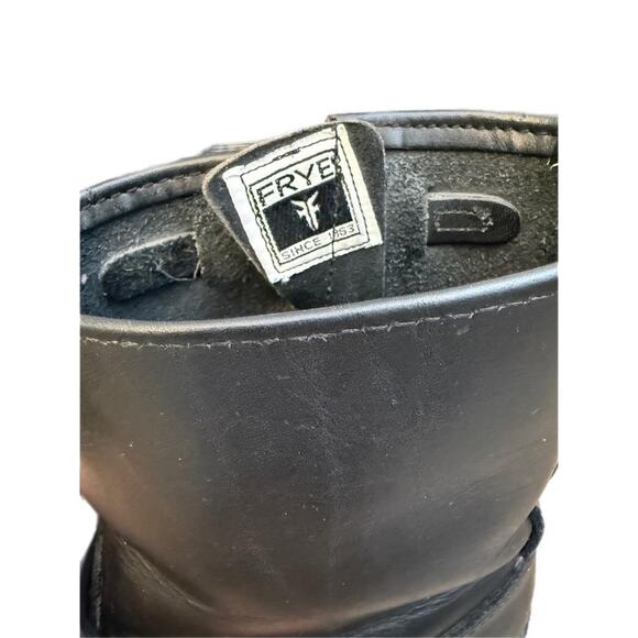 Frye Engineer 8R Biker Boot Black Leather Women size 8 - Picture 8 of 11